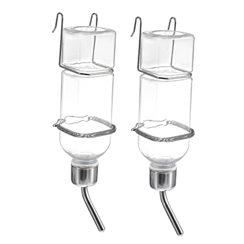 2pcs Plastic Rabbit Water Feeder Hanging Fountain Pet Drinking Bottle for Bunny Guinea Pig Hamster Cage Supply