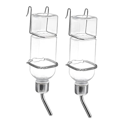 2pcs Plastic Rabbit Water Feeder Hanging Fountain Pet Drinking Bottle for Bunny Guinea Pig Hamster Cage Supply