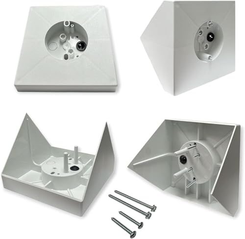 iMBAPrice Ceiling Fan Mounting Box IMBA-FB900, Cathedral Ceiling Fan Bracket Kit up to 80°, Heavy-Duty Electrical Box for Ceiling Fans & Light Fixtures, White, 1 Pack