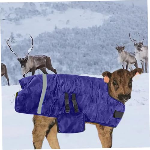 Calf Blankets for Winter Soft & Warm Thickened Goat Blanket Waterproof & Windproof Adjustable Calf Blanket for Keep Cow, Oxen and Horses Winter Warmming.