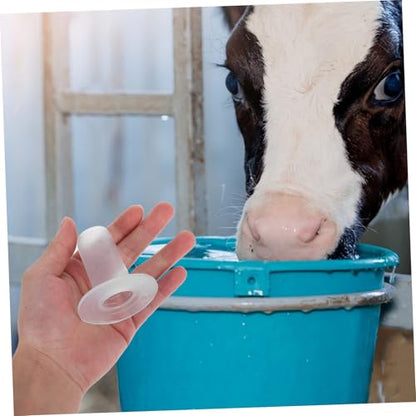 Abaodam 5pcs Calf Nursing Nipple Set Silicone Animal Feeding Teats for Cattle and Small Animals Sturdy Milk Bottle Accessories Comfort Fit Design