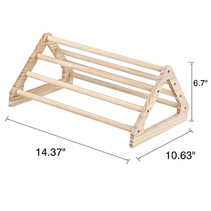 Wooden Chick Perch Stand, Pine Chicks Roosting Bar, Jungle Gym Perch Toys for Chicken Coop & Brooder, Bird Perch for Baby Chicks & Parrots (Large) - color: Large
