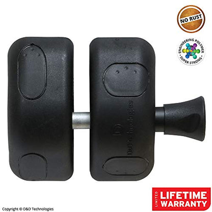 D&D Technologies MLSPS2S MagnaLatch General Purpose Side Pull Magnetic Gate Latch for Metal, Wood, Vinyl Fence Gates. Does not Lock. Adjustable. Industrial Strength Black Polymer