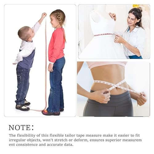 Soft Tape Measure Double Scale, Flexible Sewing Ruler for Weight Loss, Sewing Tailor Craft, Vinyl Measuring Tape Has Double Scale, 150 cm/60 Inch (3 Pack)