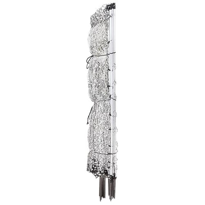 Premier 1 PoultryNet® Plus, 48"H x 100'L Portable Electric Fence with Extra Line Posts to Reduce Sag | Double Spike for Added Stability | White/Black Fence for Chickens, Ducks, Geese