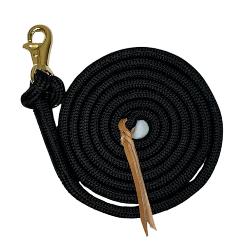 Kensington Ballistic Nylon Clinician Training Lead - 15" ft Training Lead - Tear-Resistant, with Metal Hardware to Keep Lead Fastened - Heavy Duty Braided Lead with Quick Swivel Snap - color: F - Black, size: 15'