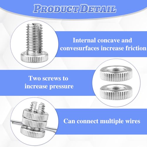 20 Pieces Split Bolt Joint Clamp Wire Connector Electrical Fence Connector Aluminium Alloy for Multiple Electric Fence