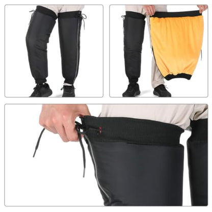 1 Pair Windproof Hiking Leg Gaiters for Calf with Reflective Design, Comfortable Pu and Lint Material, for Outdoor Hiking, Backpacking, and Long Riding