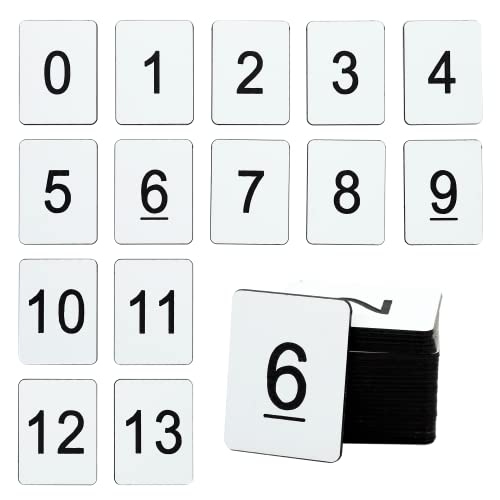 Rectangle Plastic Numbered Tags Number Disc Number Token (0-25, White) - color: White, size: 0-25
