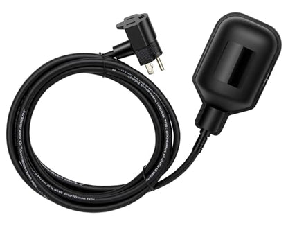 WHK Sump Pump Float switch Tethered Universal Float Switch Repalcement for Sump Pump Septic Sewage Water Tank,Durable Waterproof (Piggyback plug,10FT Cord)