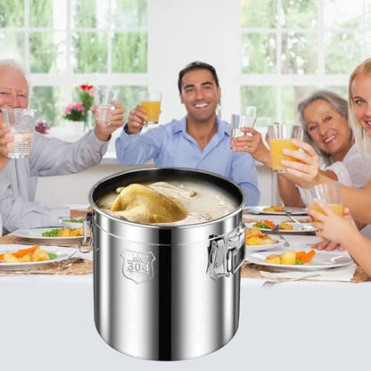 Milk Barrel, 304 Stainless Steel Airtight Canister Milk Can with Lid Airtight Barrel Grain Containers Bucket Storage Containers for Kitchen,25 * 25Cm,25 * 25Cm - size: 25*25cm
