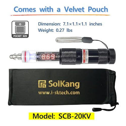 Electric Fence Tester, 150–20,000V, Made in Korea, Digital Voltmeter for Livestock & Farm, Waterproof, SmartCheck Series SCB-20KV