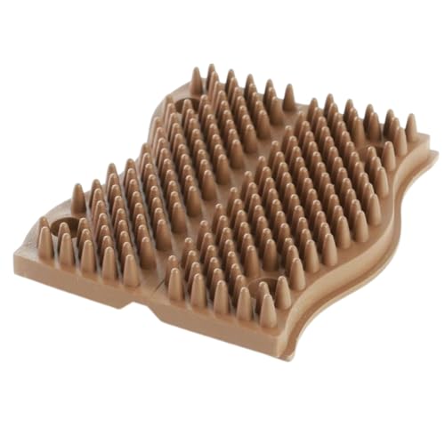 The Original ScratchnAll Animal Scratcher Pad, Flexible Acupressure Nubs & Interlocking Design, Very Durable & All-Weather, Great for Domestic, Barnyard and Zoo Animals - USA Made, Brown - color: Brown, size: 1Pack