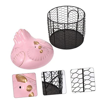 Garneck 1set Creative Ceramic Covered Storage Basket Southeast Asian Style Container for Kitchen Organization and Home Decor and Multifunctional Design Easy to Move Handles