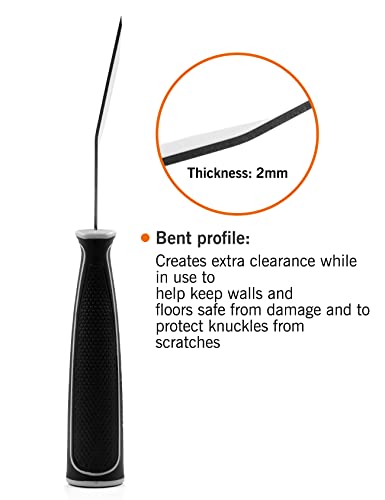 ROLLINGDOG 3 Inch Pole Scraper - Stainless Steel Bent Blade With Anti-Slip Rubber Handle, Heavy Duty Paint Remover Scraper Tool - color: 1pc Paint Scraper