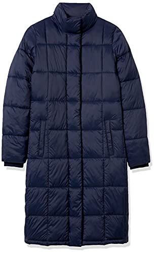 Amazon Essentials Women's Lightweight Quilted Long Puffer Winter Coat - color: Navy, size: X-Small