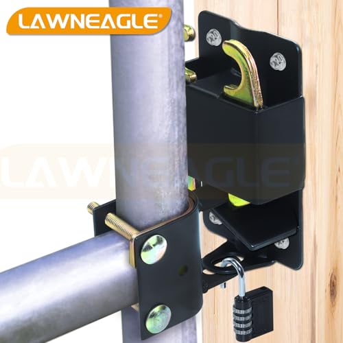 S16100700 Small Black Two Way Lockable Gate Latch (3"x5") for Metal Gates with 1-1/4" to 1-1/2" Diameter Tubes Replaces S16100700 Gate Latch for Farms Pastures, with 4-Digit Combination Lock - color: 1 Pack S16100700