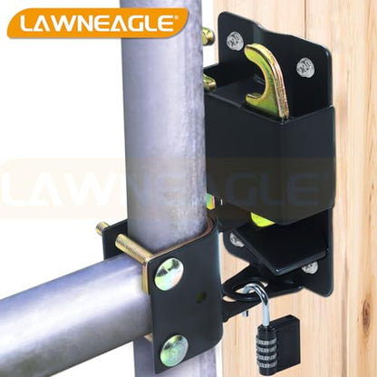 2 Pack Small Two Way Gate Latch (3"x5") – Heavy Duty Gate Latch | Fits Metal Gates with 1-1/4" to 1-1/2" Tubes – Black 2-Way Latch with 4-Digit Combination Lock, Ideal for Farms & Pastures - color: 2 Pack Black Two-Way Gate Latch