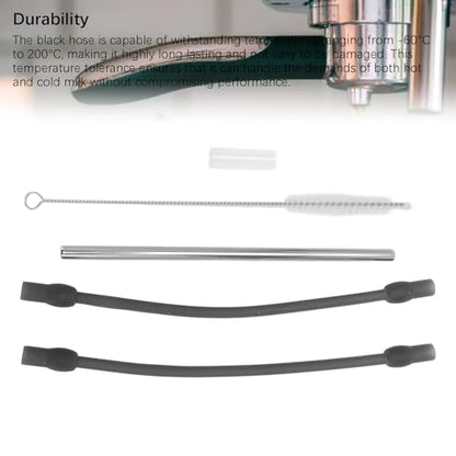 Milk Tube Hose,Coffee Machine Milk Frother Hose Set Food Grade Silicone Replacement for Fully Automatic Coffee Machine (A) - size: A