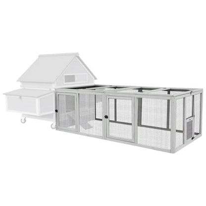 GUTINNEEN Chicken Coop Extension Chicken Run 20.73 ft², Large Expandable Hen House Run with 5 Doors, Universal Fit for Most Coops, Not for Standalone Use,79" L - size: 79.0"L x 37.8"W x 26.8"H