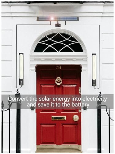 Solar sensor lights, outdoor high-brightness lighting, motion sensor sensing, independent solar charging panel, detachable handheld lighting, safety lights suitable for porches, garages and courtyards
