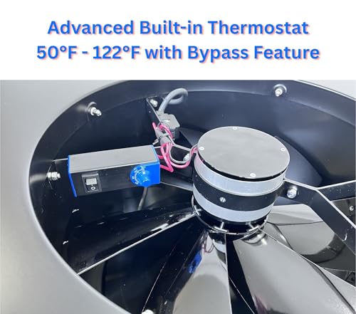 iLIVING HYBRID Ready Smart Thermostat Solar Roof Attic Exhaust Fan, 14", 40-Watt, 1150 CFM, Cools up to 2900 Sq.Ft. Coverage Area, Black - style: 14" Solar Hybrid Ready