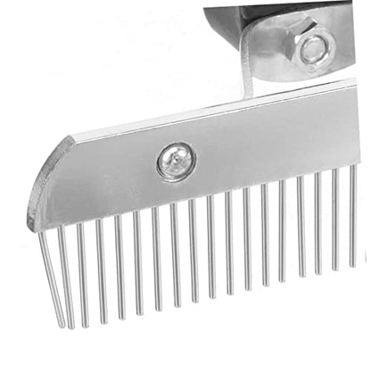 Durable Horse Grooming Brush with Rubber Handle Metal Comb Teeth for Comfortable Massage and Fur Cleaning Skid Design for Easy Use Horse Hair Care and Grooming Supplies