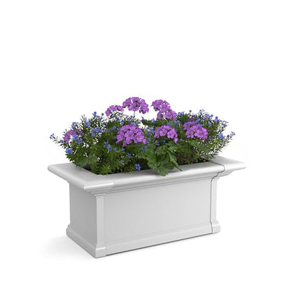 Mayne 4822-W Yorkshire Window Box, 2-foot, White - size: 2-foot