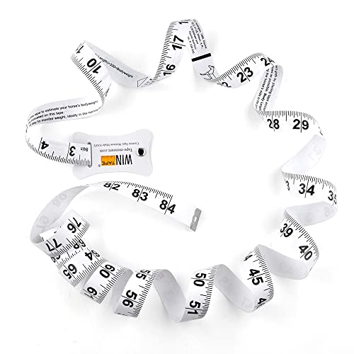 WIN TAPE PVC Horse Weight Tape Measuring for Horse and Pony Height and Weight, 84in Long (White)