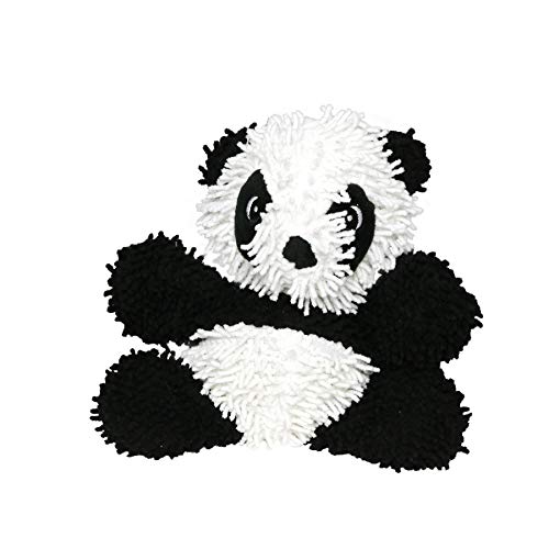 MIGHTY® 2 Pack Microfiber Medium Panda Dog Toys | Ultra Durable Plush Toy with Multiple Layers & Reinforced Seams , Washable and Floats , Mighty® Construction - color: 2PK Black White Panda