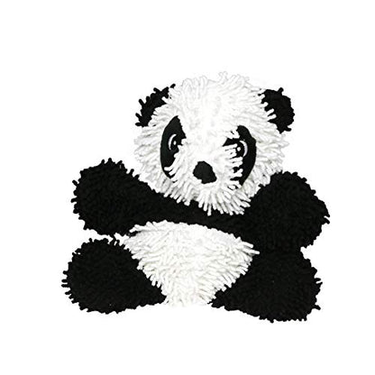 MIGHTY® 2 Pack Microfiber Medium Panda Dog Toys | Ultra Durable Plush Toy with Multiple Layers & Reinforced Seams , Washable and Floats , Mighty® Construction - color: 2PK Black White Panda