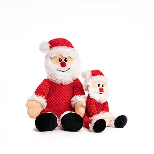 fabdog Floppies Plush Dog Toys - Cute Holiday-Themed Squeaky Dog Toy - Best Squeak Toy for All Breeds | Ideal Small Santa - color: Santa, size: Small