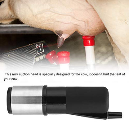Srliya Milking Claw Cup for Cow Cattle, Stainless Steel Shell with Plastic, Easy Hose Connection for Milk Machine (Black (HL-MP27B))