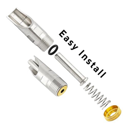 5Pcs Stainless Steel Pig Nipple Drinker, Automatic Pig Waterer with NPT 1/2" Threaded Connection for Pigs, Sows, and Piglets
