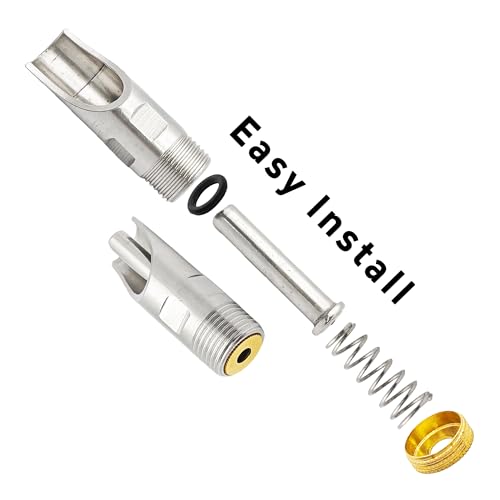 2Pcs Stainless Steel Pig Nipple Drinker, Automatic Pig Waterer with NPT 1/2" Threaded Connection for Pigs, Sows, and Piglets