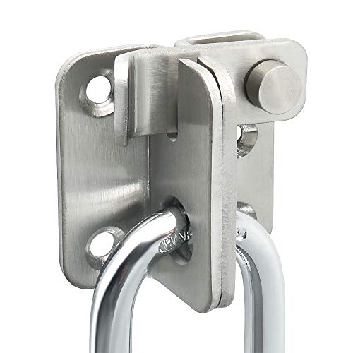 Alise Flip Latch Gate Latches Slide Bolt Latch Safety Door Lock Catch for Barn Cabinet Pet Cage Garden Bathroom Garage Window Sliding Door,MS4001-LS Stainless Steel Brushed Finish - color: Brushed Nickel, size: Small Size