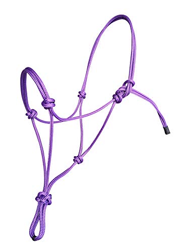 Rope Halters for Horses Training Soft - 11 Sizes - Miniature, Foal, Weanling, Small Pony, Cob/Arab, Horse, Warmblood, Draft - color: Purple, size: 02. Small Miniature