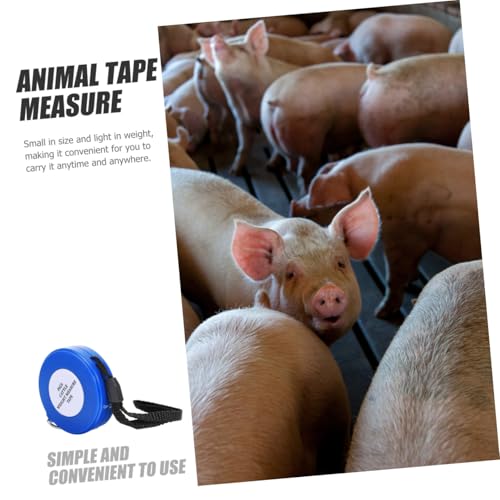 Animal Weight Measuring Tape 2.5M for Cattle Pig Goat with Blue Sturdy Fiber Tape Suitable for Livestock Body and Chest Circumference Measurement Style