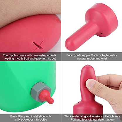 Calf Bottle, Livestock Nipple Calf Bottle Vertical Cow Bottles for Calf Grain Bottle, Goat Nipples for Feeding Baby Goats Calf Feeding Bottle Nipple Calf Nipple, Sheep for Cattle