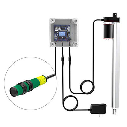 Chicken Coop Auto Door Opener Kit Door Opener & Closer with Light Sensor Rainproof Outdoor Controller Actuator Motor,Remote Control Poultry Coop (Timer Version) - size: Timer Version
