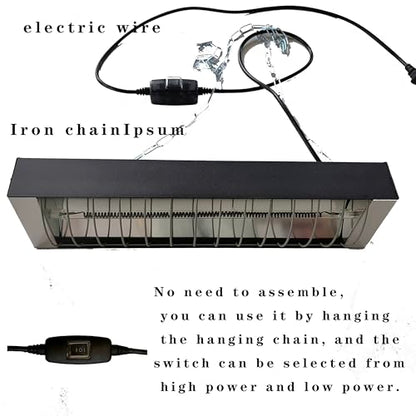 Heat Lamp for Chicks, Carbon Fiber Heating Element, Energy-Saving Poultry Equipment (330W)