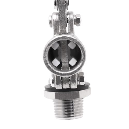 Adjustable Float Ball Valves - 1/2" NPT Male Thread Stainless Steel 304 Elbow Flow Control Float Valve for Automatic Water Level Control Tank Pond Water Tower - size: 0.5 Inch