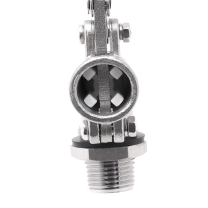 Adjustable Float Ball Valves - 1/2" NPT Male Thread Stainless Steel 304 Elbow Flow Control Float Valve for Automatic Water Level Control Tank Pond Water Tower - size: 0.5 Inch