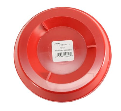 Little Giant® Screw-On Poultry Waterer Base | Heavy Duty Plastic Water Tray Base for Container | Chicken Waterer Screw on Base (Red, 1 Count) - color: Red