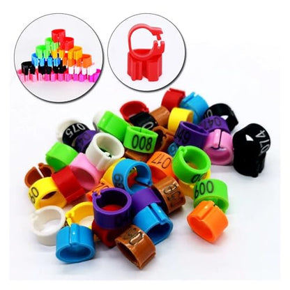 200 Pcs Birds Feet Clip Rings Inner Diameter 8mm Width 5mm 100Pcs Plastic Ring Pigeon Quail Foot Animal(G) - color: G