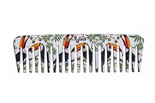 Rock & Ruddle Wide Tooth Comb. Perfect for Detangling Wet Hair and Applying Hair Color. Toucans Design - color: Toucans