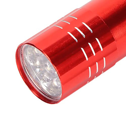 SUNGOOYUE Egg Candler Tester, LED Cool Light Egg Candling Lamp, Metal and Plastic Tester for Chicken Duck Goose Quail Eggs, 3 AAA Battery, Farm Hatchery Backyard Breeding (Red) - color: Red