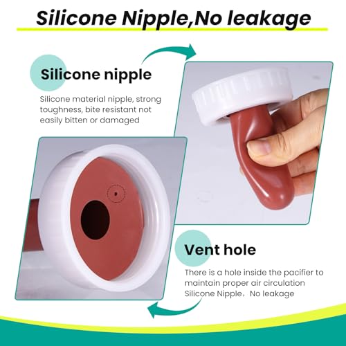 Screw Nipple Calf Bottle 2 Quart,Calf Feeding Device with Rubber Nipple & Cap,Calves Nursing Milk Feeding Bottle with Handle Livestock Supplie