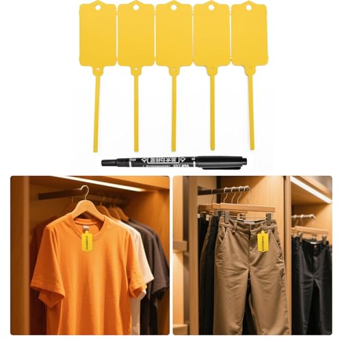 Blank Waterproof Plastic Tags for Labeling, Reusable Luggage Hanging Labeling Self-Locking Shipping Seals, Storage Label Tags,Writable Mark Labels for Logistics and Organizing (Yellow, 70pcs) - color: Yellow, size: 70pcs