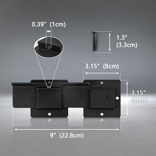 9" Flip Gate Latch Lock with Padlock Hole, 4mm Aluminum Anti-Rust Alloy Door Latch for Outdoor Wooden Fence, Sliding Swing Open Door,Wooden Fence, Barn Door, Shed,Yard,Screws (9 in - 1 Pack) - size: 9 in - 1 Pack